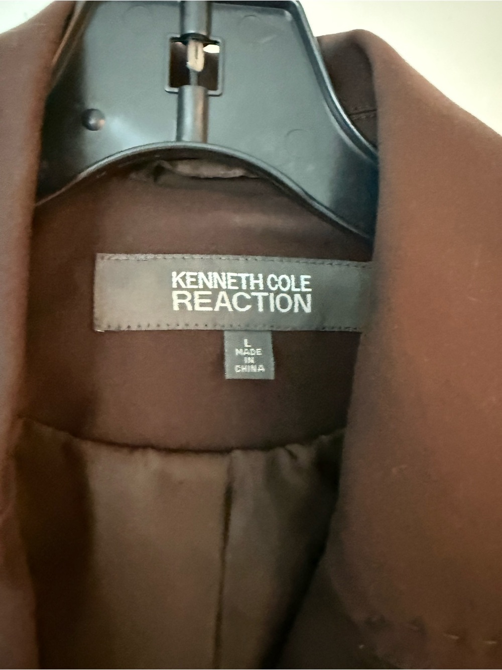 Kenneth Cole Reaction Dark Brown Trench Coat with Belt - Picture 4 of 9
